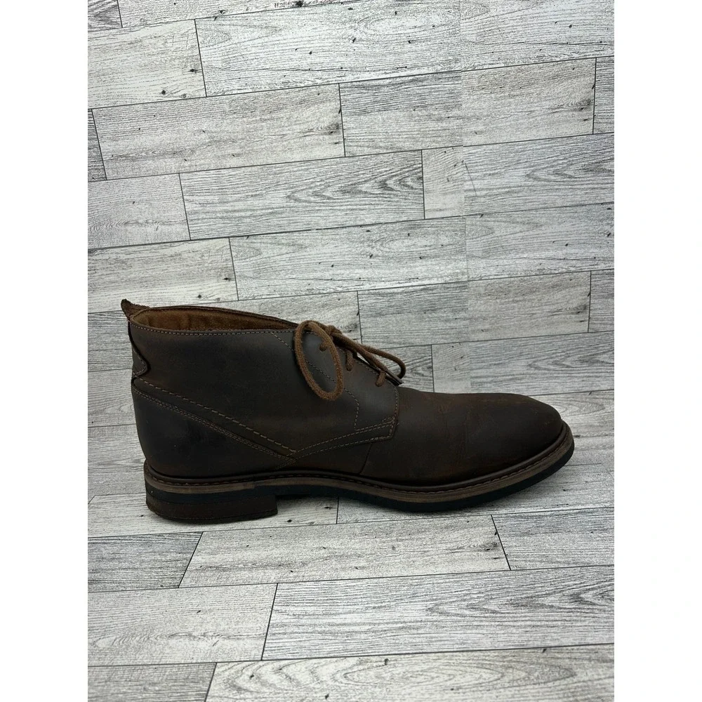 Clarks Signature Men Dark Brown Leather Chukka Ankle Boots 261833807110 Size 12M